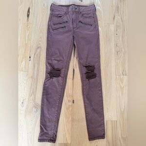 American Eagle Outfitters Hi Rise Jegging Brown - Size 2